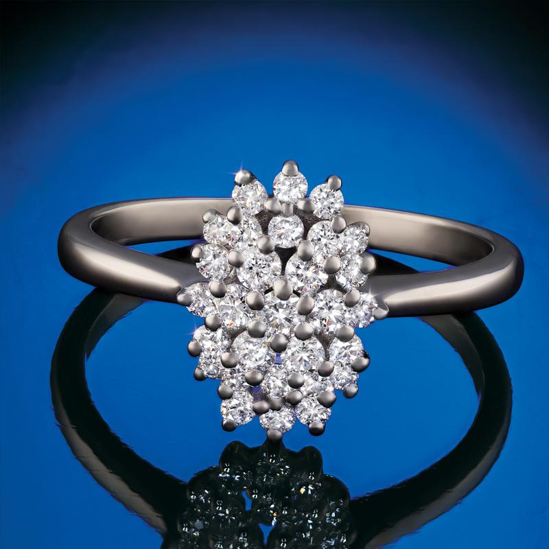 New Earth Lab Diamond Cluster Ring (1/2 ctw)